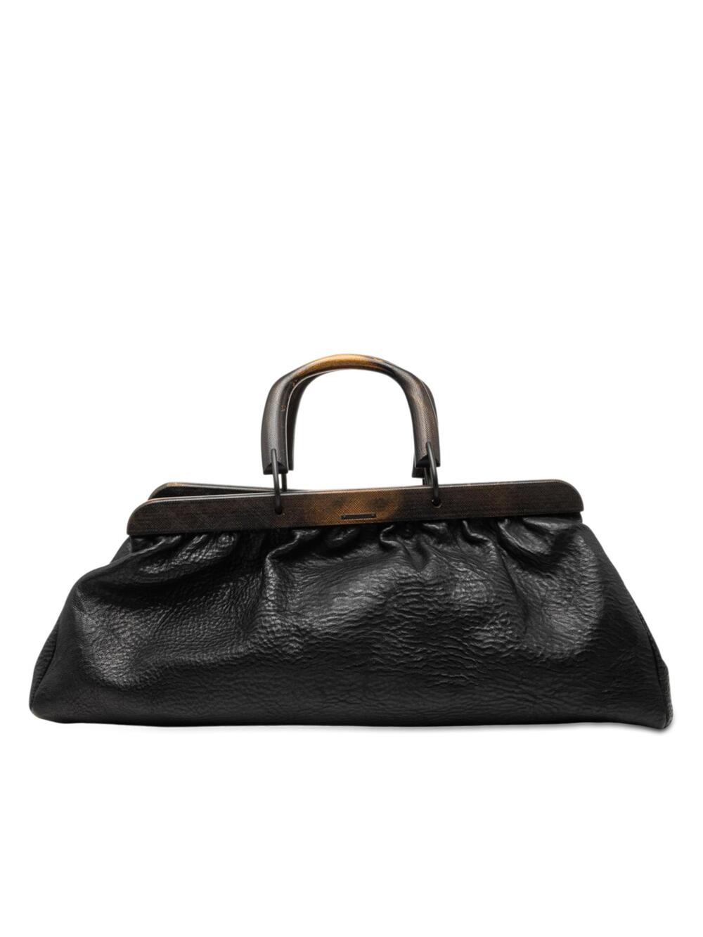 Gucci Calfskin Wood Frame Handbag Pre- #341556G68B